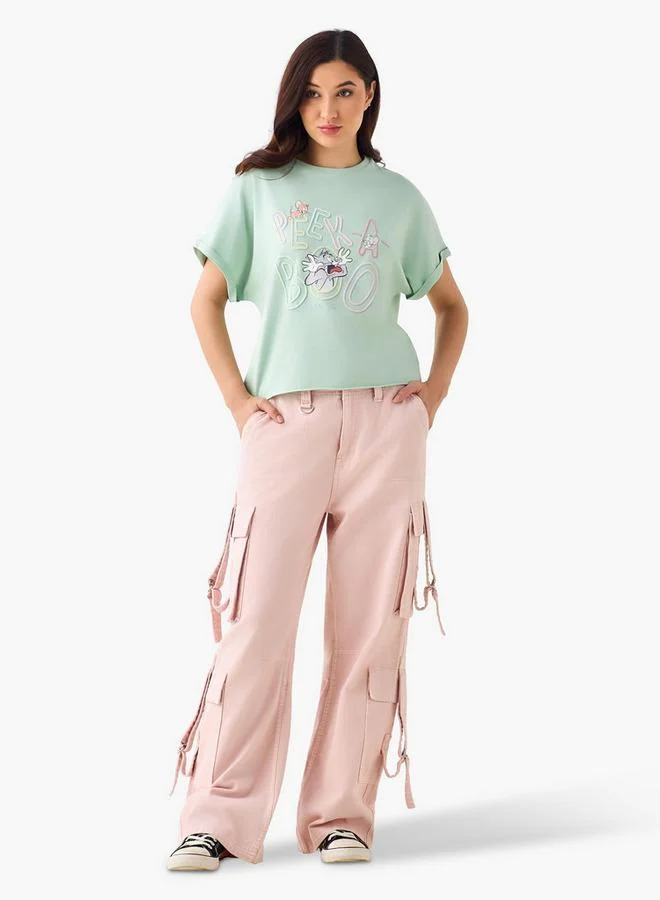 SP Characters T-shirt with Tom and Jerry Print